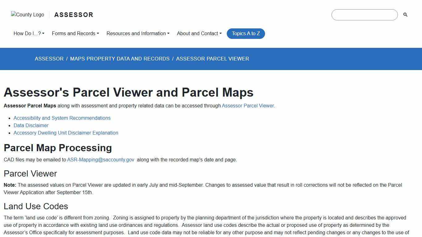 Assessor Parcel Viewer